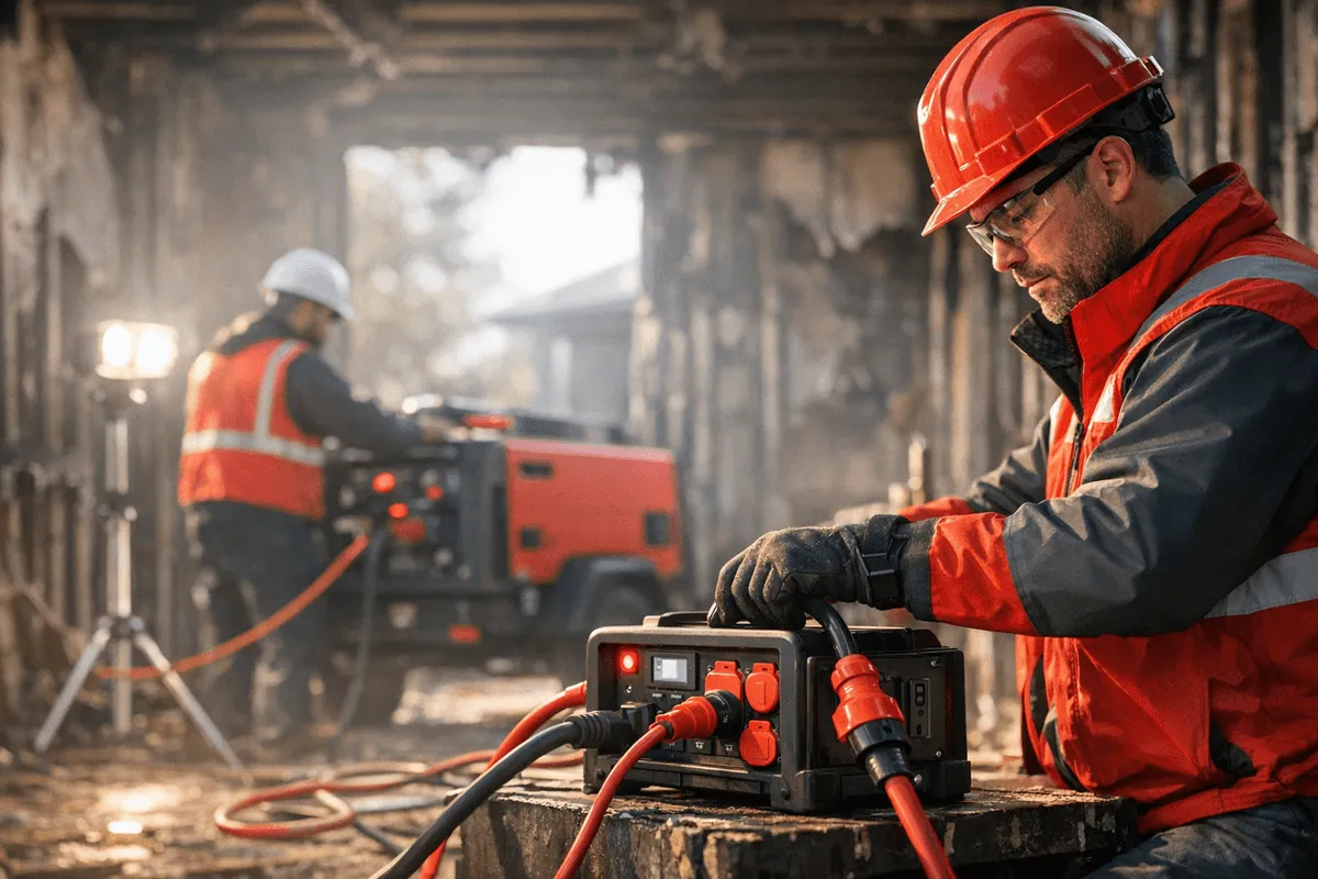 Temporary Power service by Dayton Ohio Fire Damage